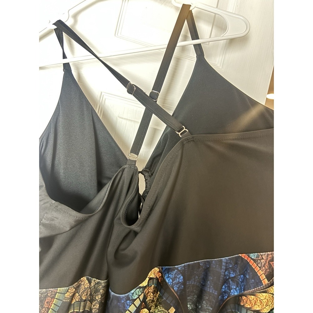 Hanna Nikole Plus Size One Piece Swimsuit Swim Dress Women's Size 28W Boy Shorts - Picture 5 of 7